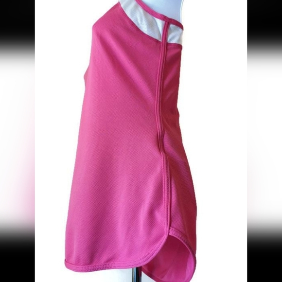 Nike Fit Dry Women's  Pink White Sleeveless Tank Top Gym Workout Running Size XS - Picture 4 of 9